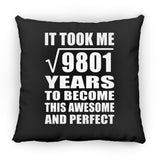 99th Birthday Took Square Root of 9801 Years To Awesome - Throw Pillow Black