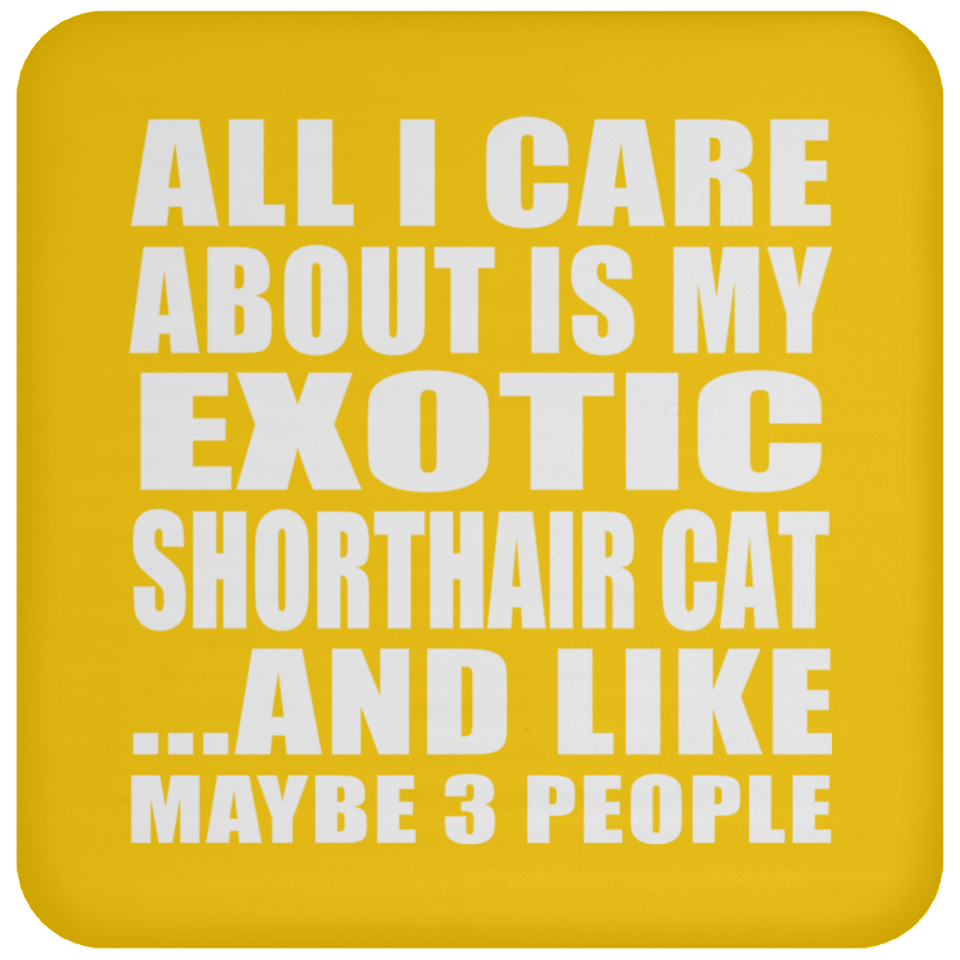 All I Care About Is My Exotic Shorthair Cat - Drink Coaster