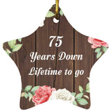75th Anniversary 75 Years Down Lifetime To Go - Star Ornament A