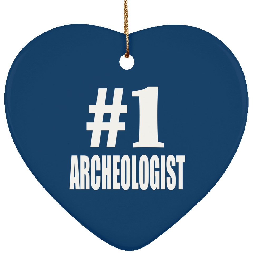 Number One #1 Archeologist - Heart Ornament