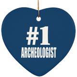 Number One #1 Archeologist - Heart Ornament