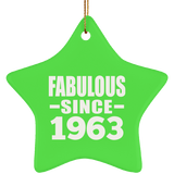 61st Birthday Fabulous Since 1963 - Star Ornament