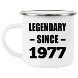 47th Birthday Legendary Since 1977 - 12oz Camping Mug