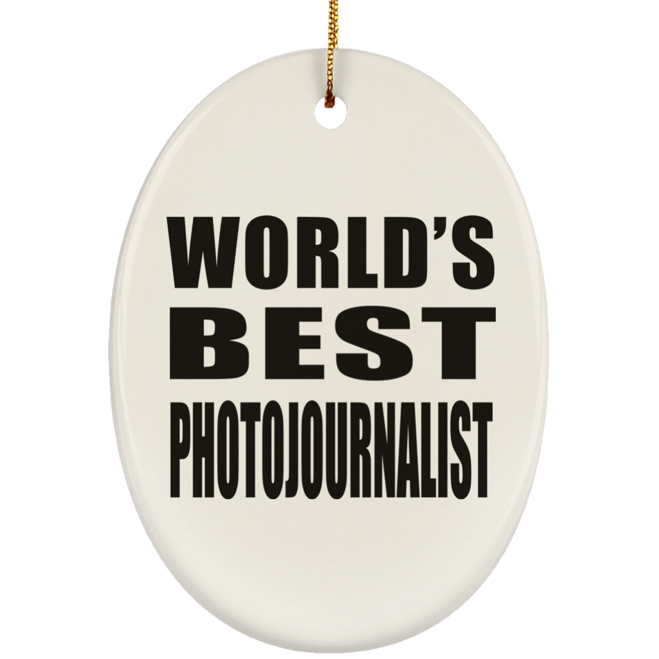 World's Best Photojournalist - Oval Ornament