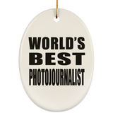 World's Best Photojournalist - Oval Ornament