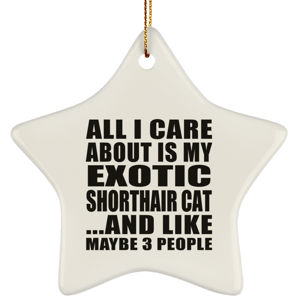 All I Care About Is My Exotic Shorthair Cat - Star Ornament
