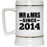 10th Anniversary Mr & Mrs Since 2014 - Beer Stein