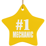 Number One #1 Mechanic - Star Ornament