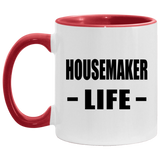 Housemaker Life - 11oz Accent Mug Red