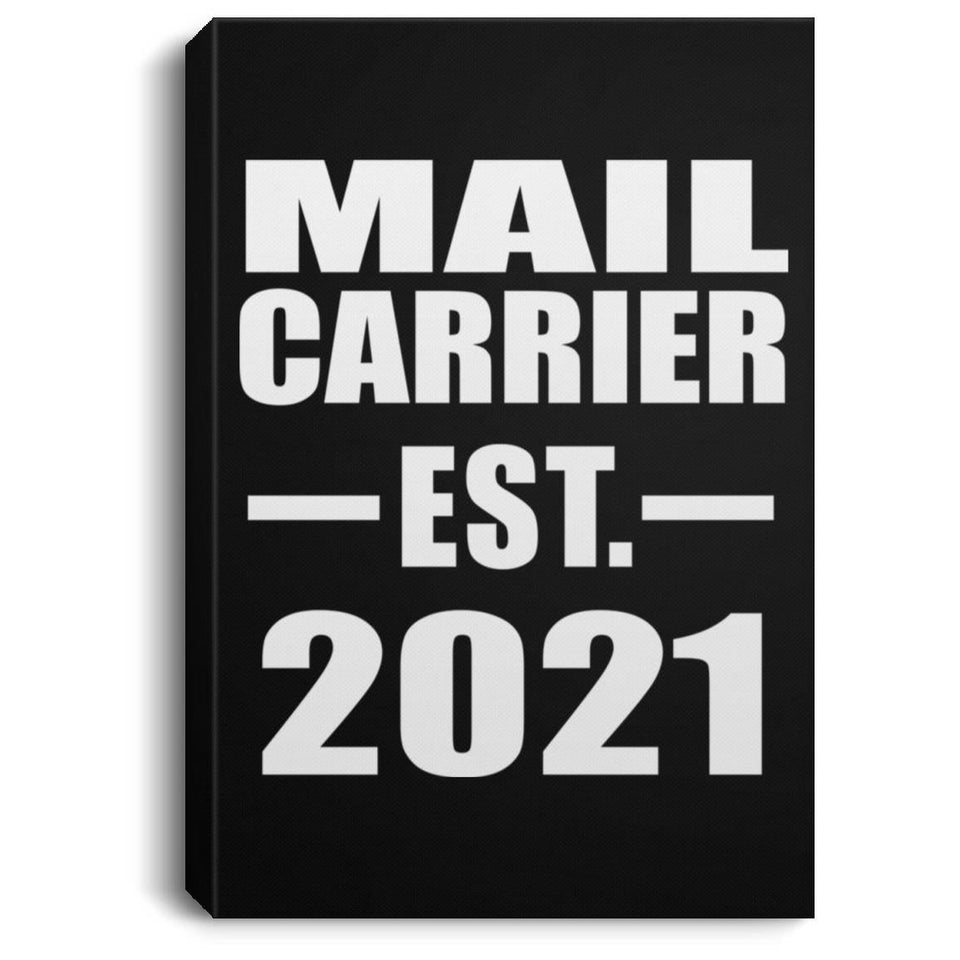 Mail Carrier Established EST. 2021 - Canvas Portrait