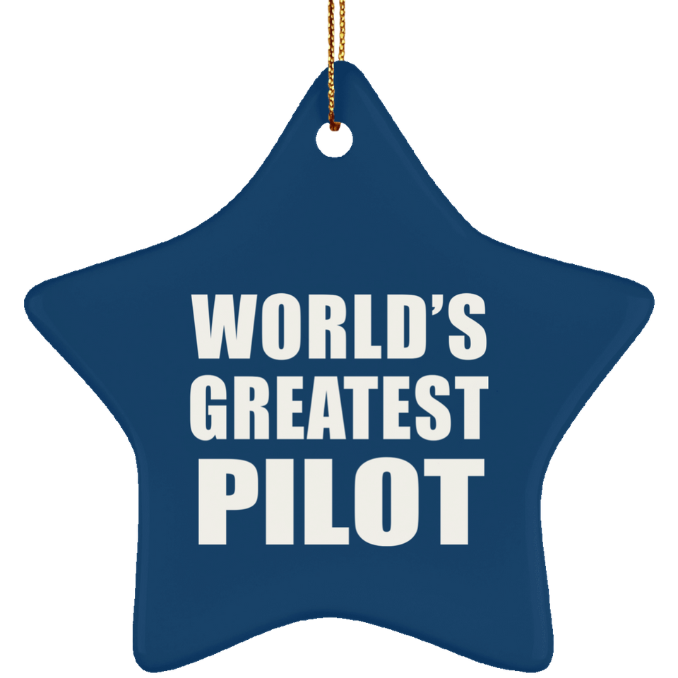 World's Greatest Pilot - Star Ornament
