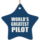 World's Greatest Pilot - Star Ornament