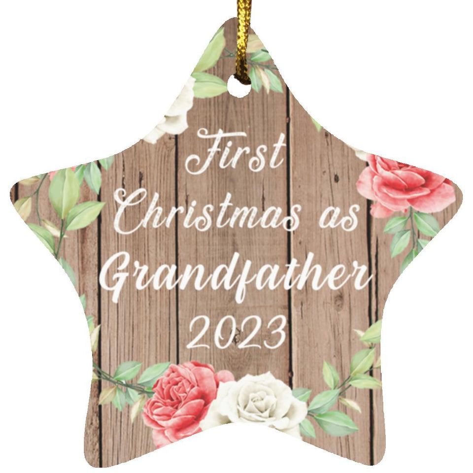 First Christmas As Grandfather 2023 - Star Ornament B