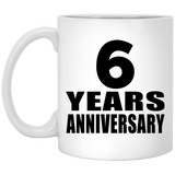 6th Anniversary 6 Years - 11 Oz Coffee Mug