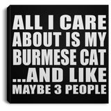 All I Care About Is My Burmese Cat - Canvas Square