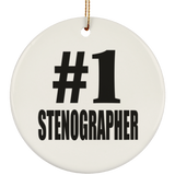Number One #1 Stenographer - Circle Ornament