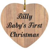 Billy Baby's First Christmas - Heart Ornament C