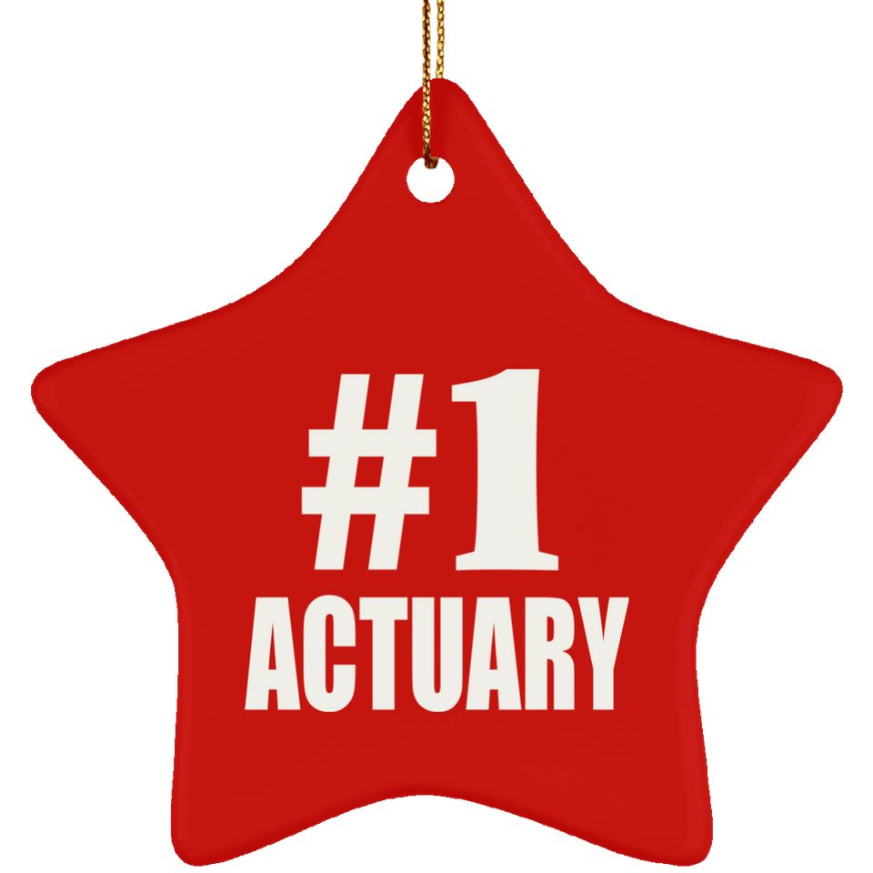 Number One #1 Actuary - Star Ornament