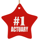 Number One #1 Actuary - Star Ornament