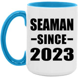 Seaman Since 2023 - 15oz Accent Mug Blue