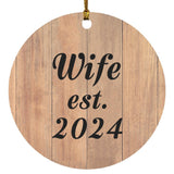 Wife Established EST. 2024 - Circle Ornament C