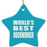 World's Best Dockworker - Star Ornament