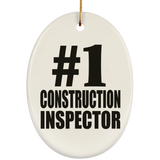 Number One #1 Construction Inspector - Oval Ornament