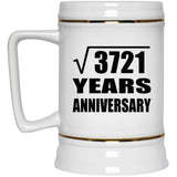 61st Anniversary Square Root of 3721 Years Anniversary - Beer Stein