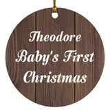 Theodore Baby's First Christmas - Circle Ornament D