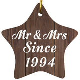 30th Anniversary Mr & Mrs Since 1994 - Star Ornament D