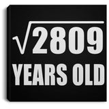 53rd Birthday Square Root of 2809 Years Old - Canvas Square