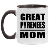 Great Pyrenees Mom - 11oz Accent Mug Black