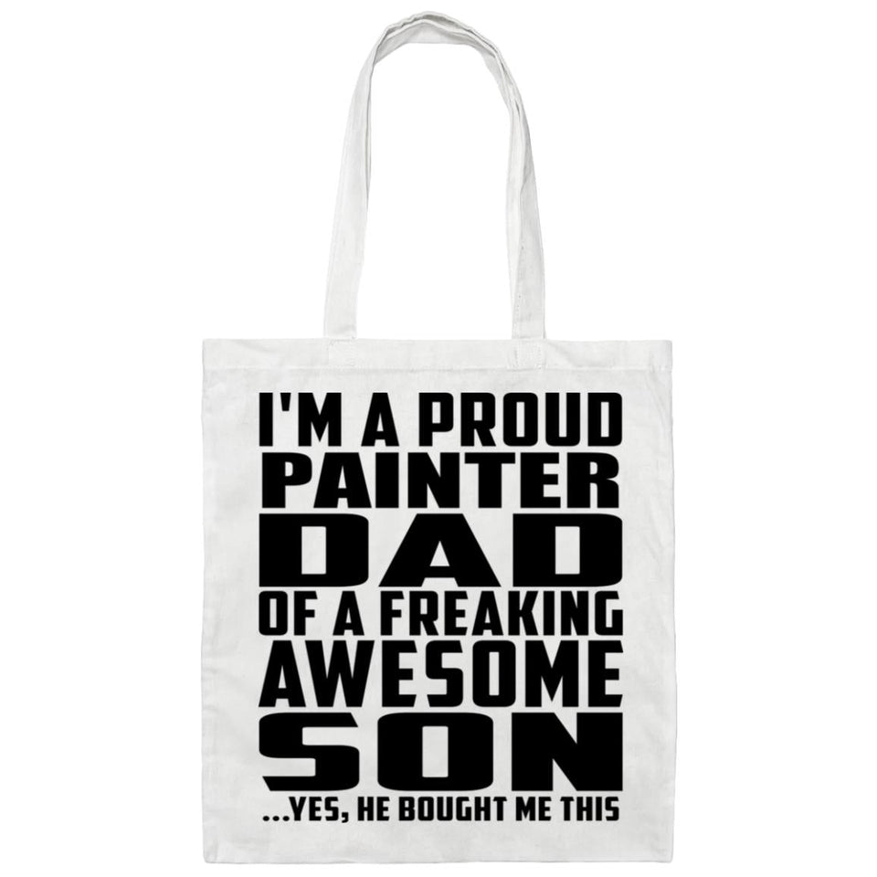 Proud Painter Dad Of Awesome Son - Tote Bag White