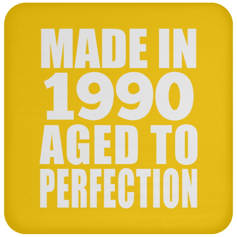 34th Birthday Made In 1990 Aged to Perfection - Drink Coaster