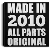 14th Birthday Made in 2010 All Parts Original - Canvas Square