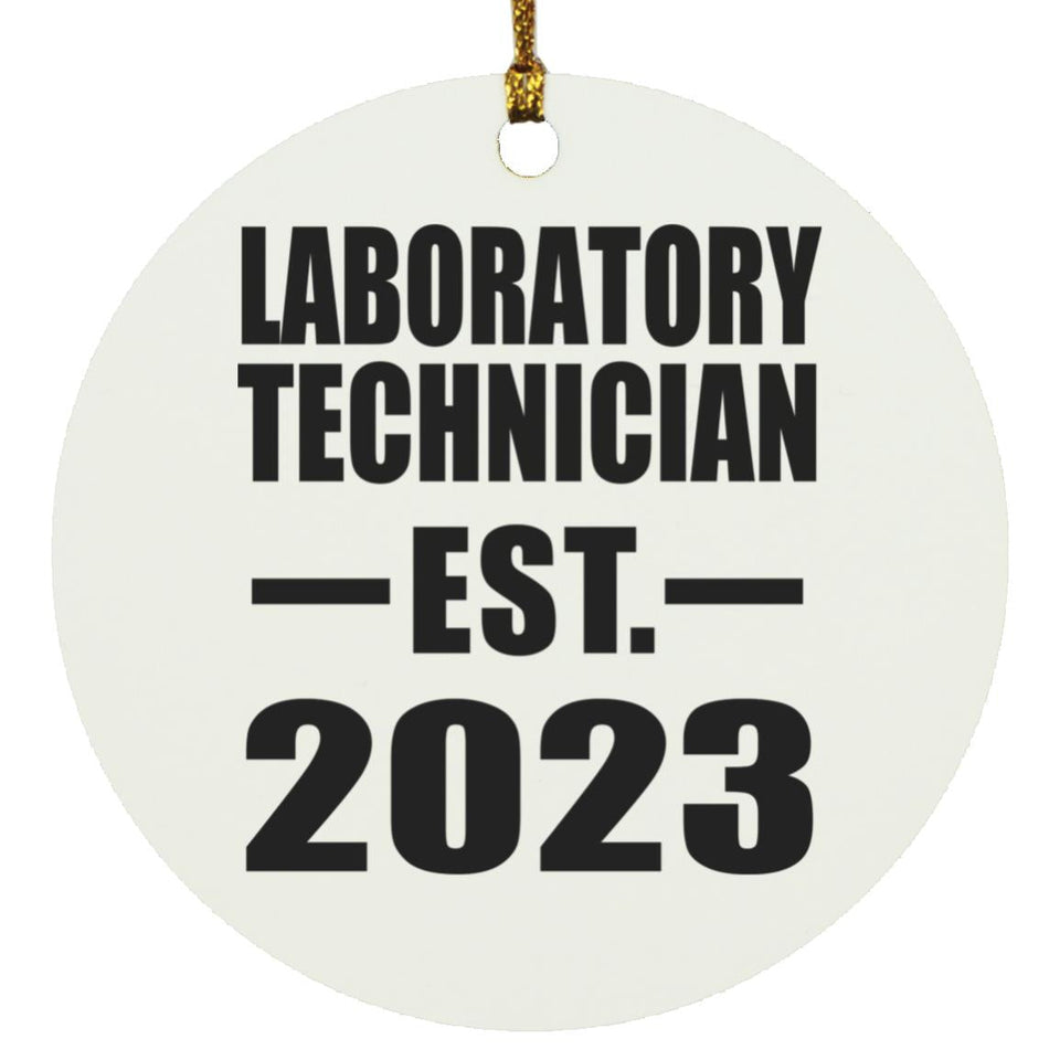 Laboratory Technician Established EST. 2023 - Circle Ornament