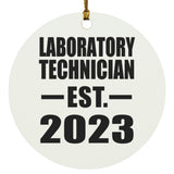 Laboratory Technician Established EST. 2023 - Circle Ornament