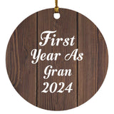 First Year As Gran 2024 - Circle Ornament D