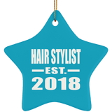 Hair Stylist Established EST. 2018 - Star Ornament