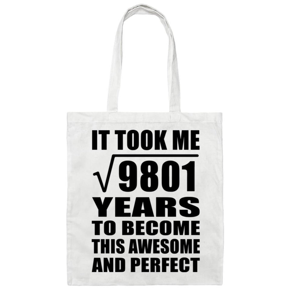 99th Birthday Took Square Root of 9801 Years To Awesome - Tote Bag White