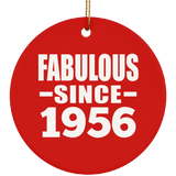 68th Birthday Fabulous Since 1956 - Circle Ornament