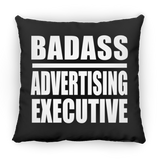 Badass Advertising Executive - Throw Pillow Black