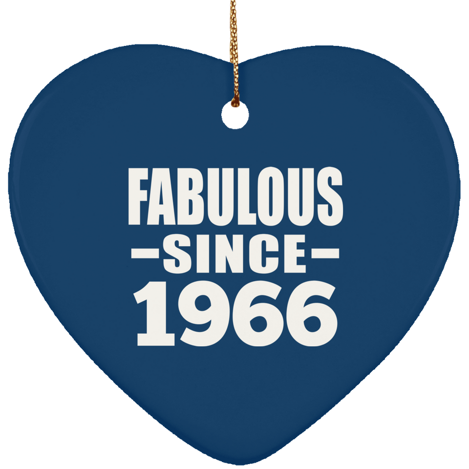 58th Birthday Fabulous Since 1966 - Heart Ornament