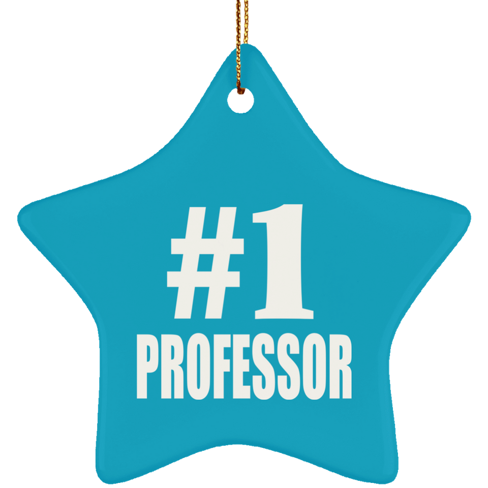 Number One #1 Professor - Star Ornament