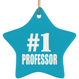 Number One #1 Professor - Star Ornament