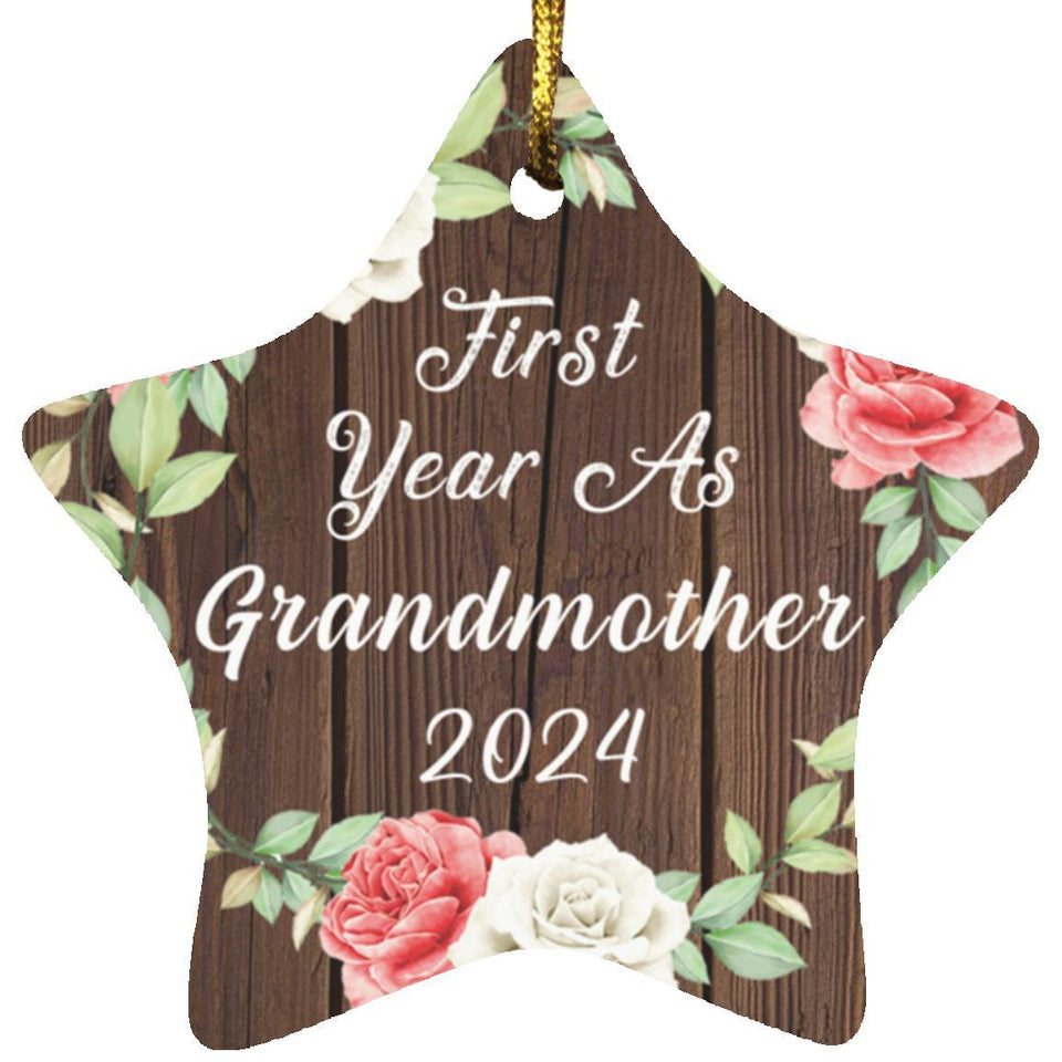 First Year As Grandmother 2024 - Star Ornament A