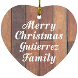 Merry Christmas Gutierrez Family - Heart Ornament E