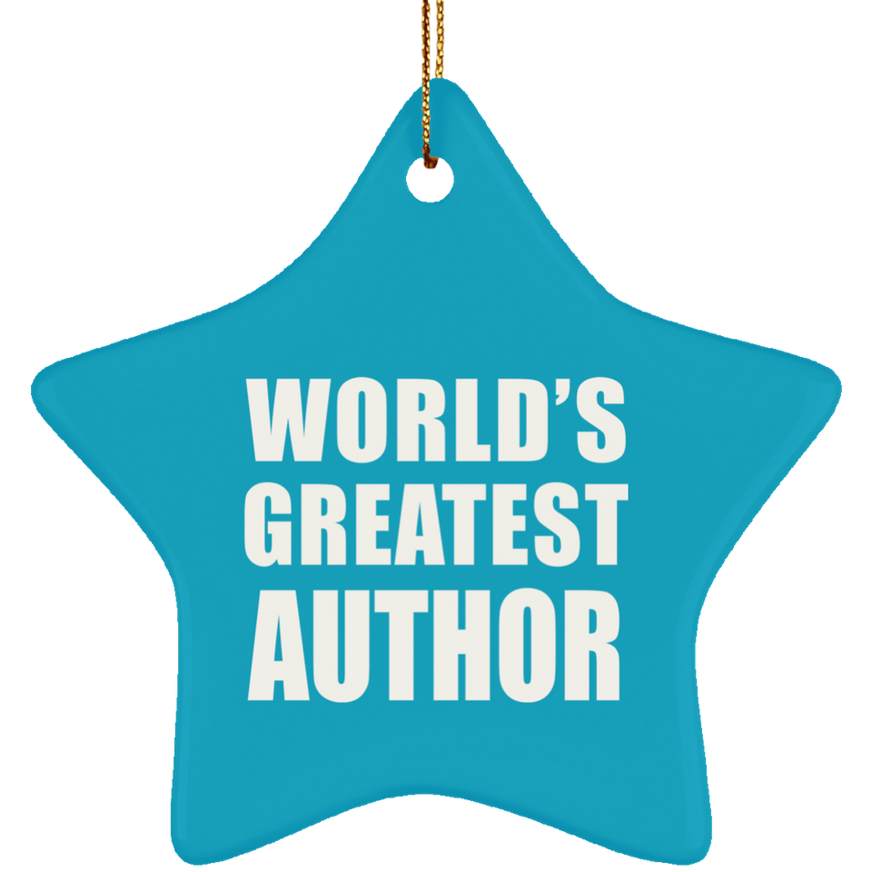 World's Greatest Author - Star Ornament
