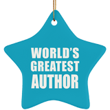 World's Greatest Author - Star Ornament