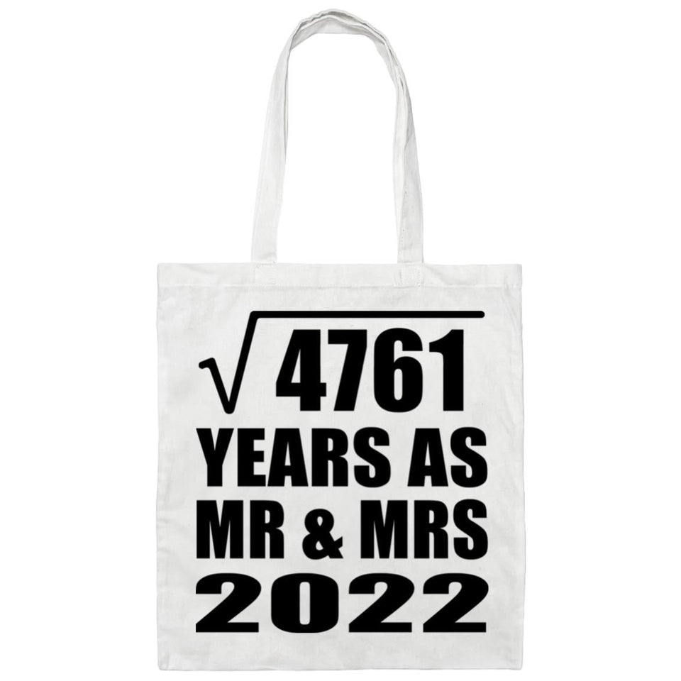 69th Anniversary Square Root of 4761 Years As Mr & Mrs 2022 - Tote Bag White